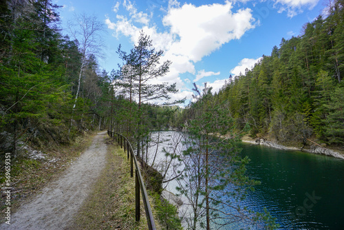 Wonderful Erlaufstausee near place of pilgrimage Mariazell in Austria. Great place for hiking