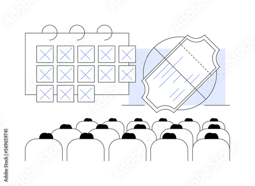 Sold-out event abstract concept vector illustration.