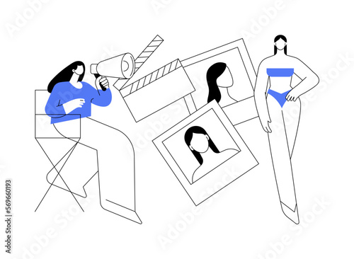 Casting call abstract concept vector illustration.