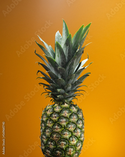 pineapple on a yellow background