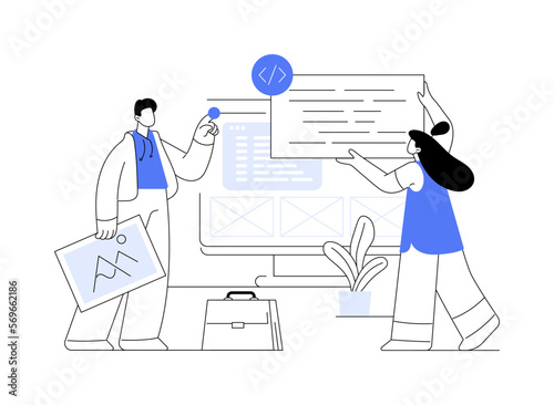 Corporate website abstract concept vector illustration.