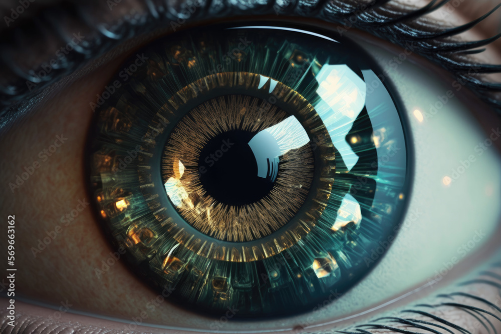 Close-Up of human eye, made by Generative AI