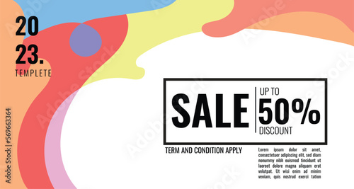 Colorful abstract geometric and fluid banner template for marketing promotion material. Giveaway, cash back, gift card, and member card bonus design template.