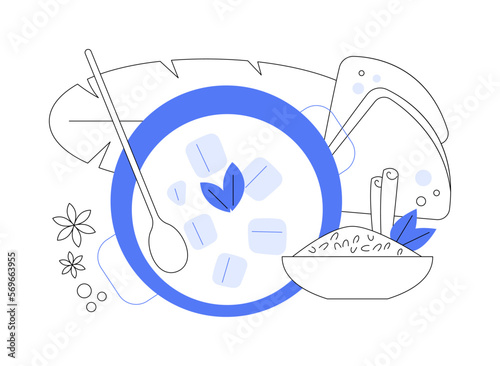 Indian cuisine abstract concept vector illustration.