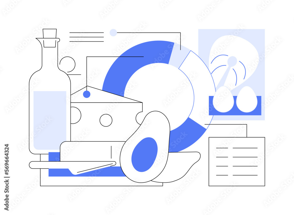 Ketogenic diet abstract concept vector illustration. Ketogenic diet abstract concept vector illustration.