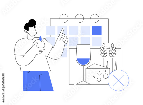 Whole30 diet abstract concept vector illustration.