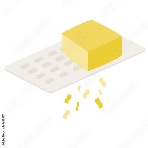 Grated butter
