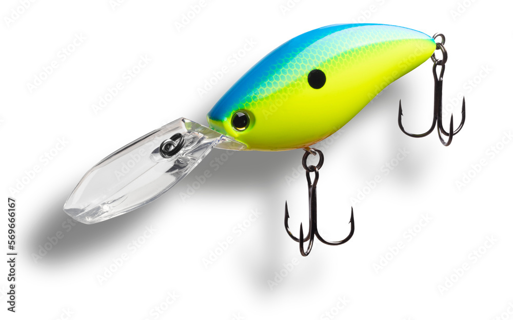 Shadow behind a fishing lure designed to run deep Shadow behind a fishing lure designed to run deep
