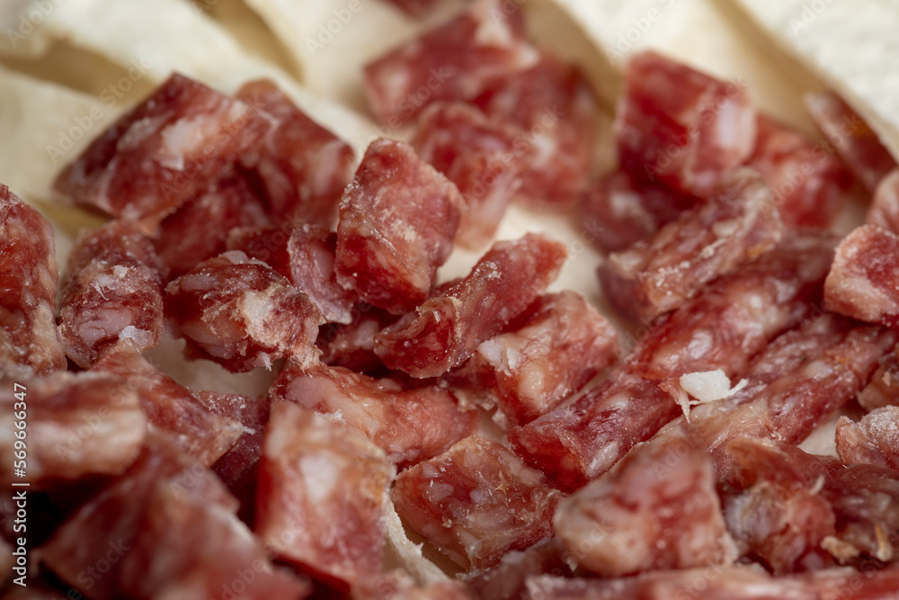 Thinly sliced dried meat sausage Thinly sliced dried meat sausage