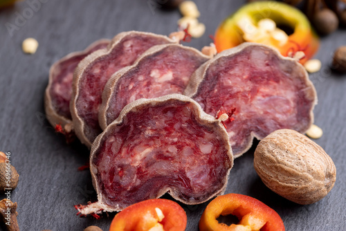 cooking snacks with salami