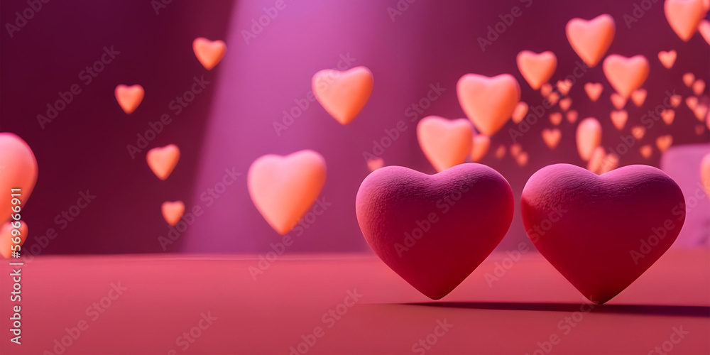 Hearts background. 