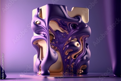 Abstract Background on Purple Color Illustration Created Generative AI