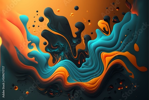 colorful fluid background Illustration design. generative AI
