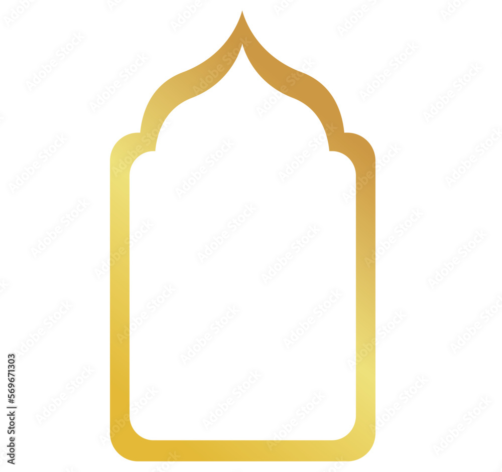 Luxury gold frame ramadan ornament decoration Luxury gold frame ramadan ornament decoration