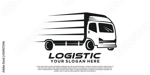 Logistic logo design creative concept Premium Vector Part 2