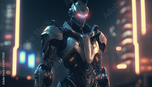 Big robot soldier  Generative Ai