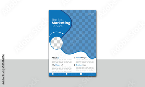 corporate business flyer design vector file template marketing