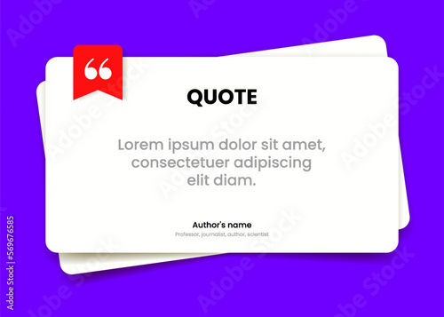 3D bubble testimonial banner, quote, infographic. Social media post template designs for quotes. Empty speech bubbles, quote bubbles and text box. Vector Illustration EPS10.