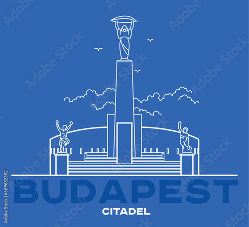 Photography Citadel line art icon, Europe
