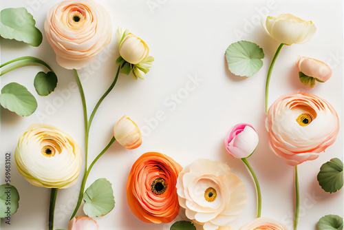 Photo summer and spring flowers background