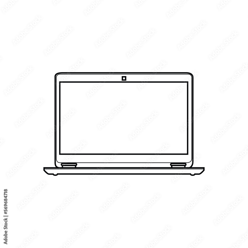 Laptop screen line art design Laptop screen line art design