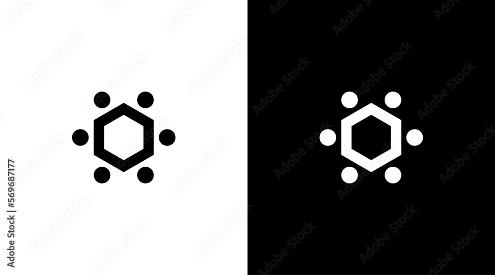 community logo people unity group black and white icon style Design template community logo people unity group black and white icon style Design template