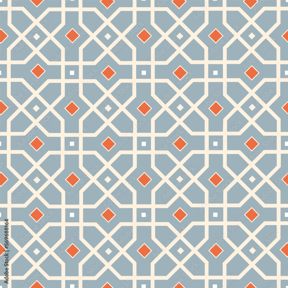 Abstract geometric line seamless white pattern. Arabesque tile texture in asian decor style Abstract geometric line seamless white pattern. Arabesque tile texture in asian decor style