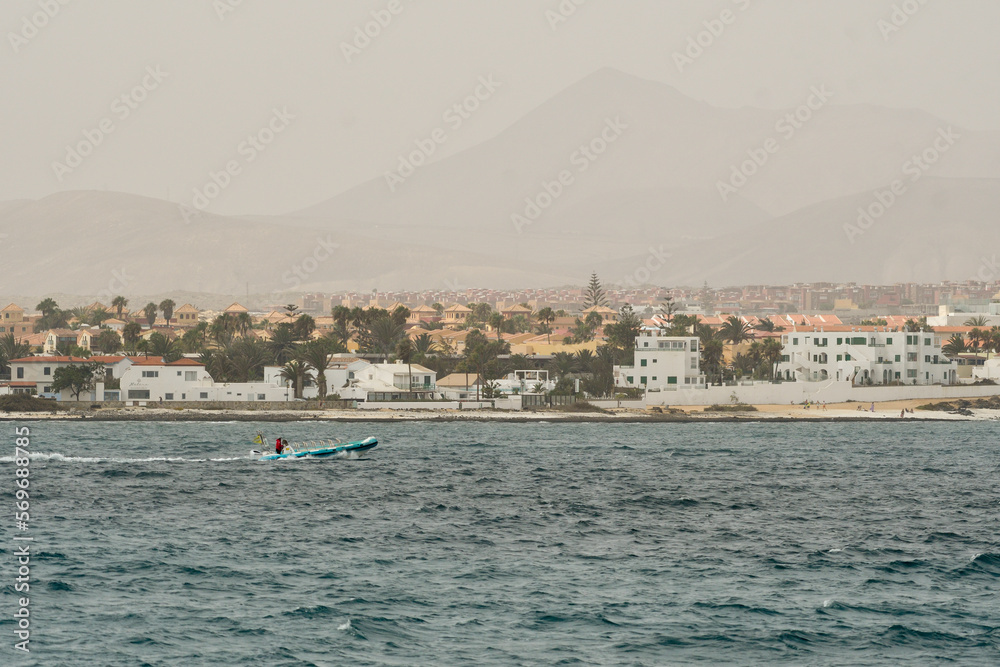 View of Corralejo from the sea