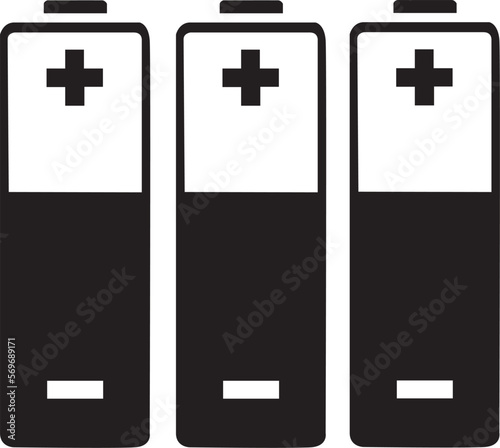 Icono de baterías pilas. Vector