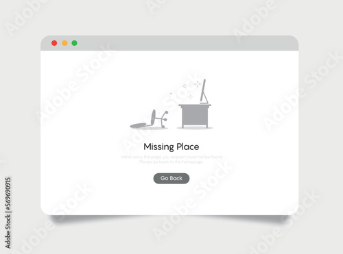 Modern flat design concept of ghost, page doesn't exist for website and mobile website. empty states page template. Vector 10 eps.