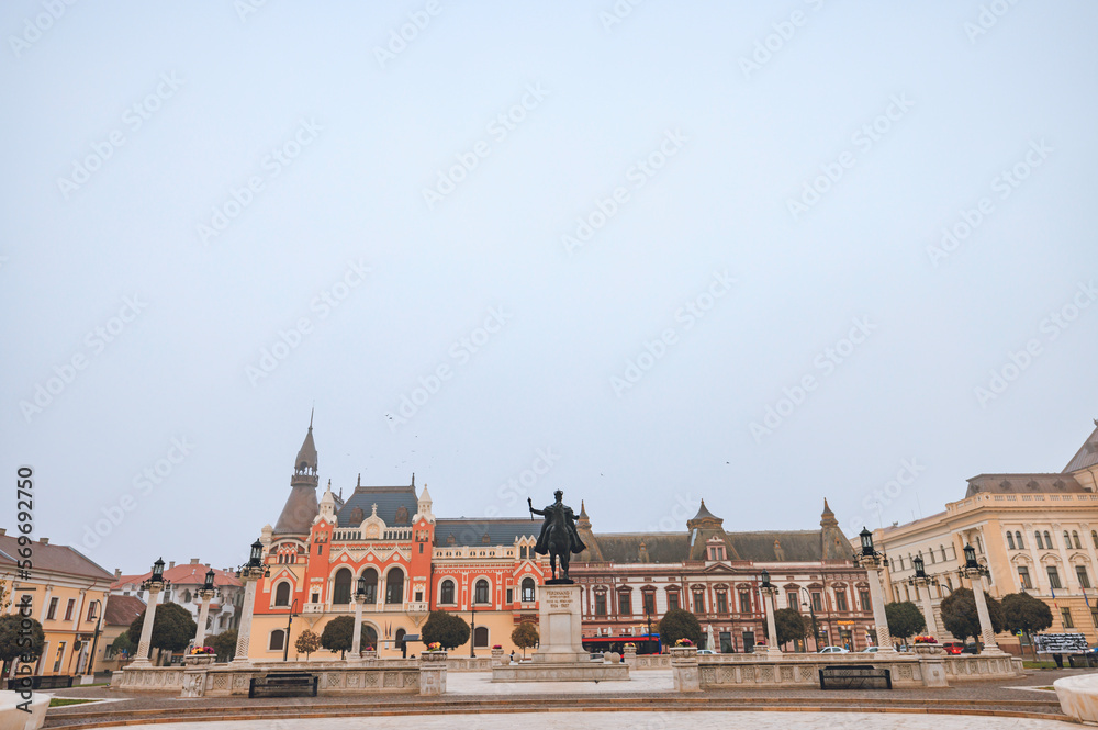 Explore the historic old buildings of Oradea, from ancient fortresses to elegant palaces and museums. Embrace the hustle and bustle of city life in Oradea with this busy street photo