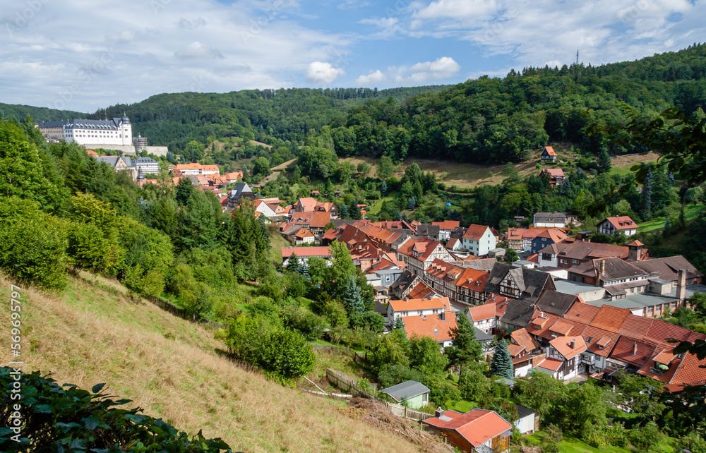 Stolberg Harz, Fachwerkstatt, Mittelalterstadt - Sehenswürdigkeit, Reise, Urlaub, Sachsen-Anhalt