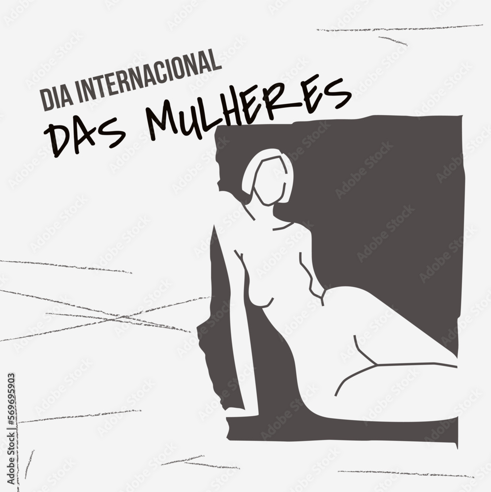 Ilustração de uma mulher para o dia internacional da mulher