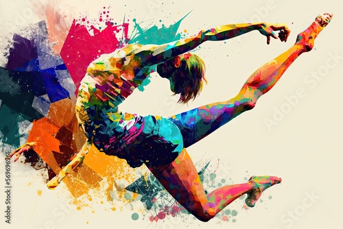 gymnastics colorful background 