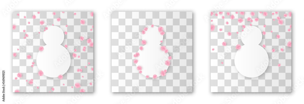 Paper in the shape of number 8 is decorated with rose petals. Rose petals, sakura petals png. March 8, Mother's Day. Vector illustration. Paper in the shape of number 8 is decorated with rose petals. Rose petals, sakura petals png. March 8, Mother's Day. Vector illustration.