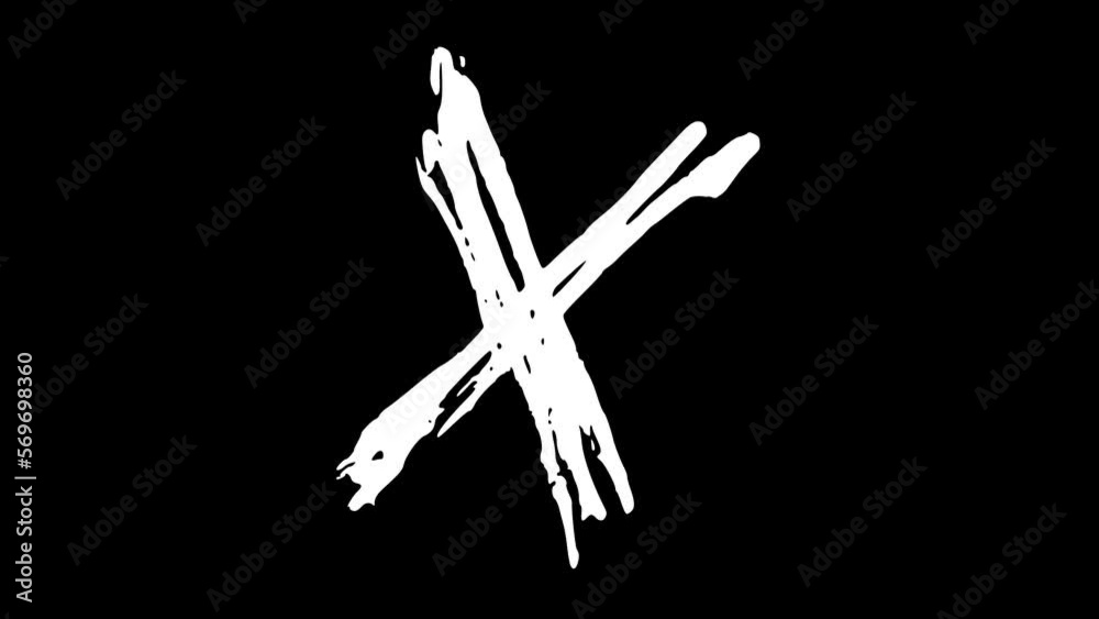 Cross Mark Wiggling Drawing 3 Cross Mark Wiggling Drawing 3