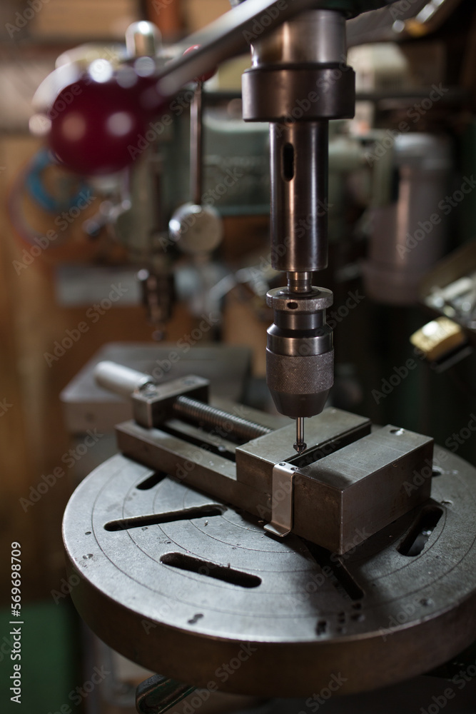 Chamfering work with a drill press
