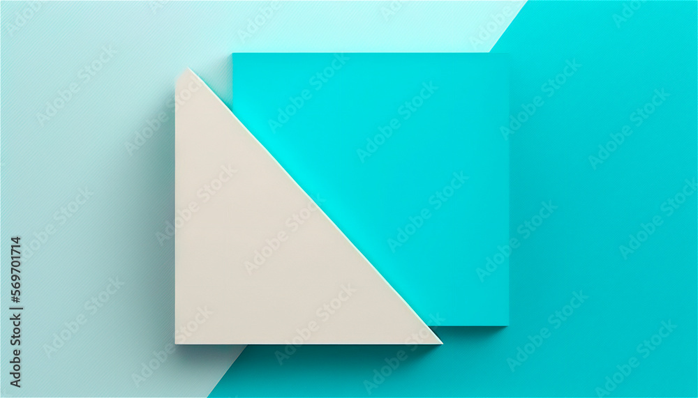 Pastel blue empty paper texture background template, banner for advertising. Rectangular geometric shapes. Copy space. space for text. AI generated. Pastel blue empty paper texture background template, banner for advertising. Rectangular geometric shapes. Copy space. space for text. AI generated.