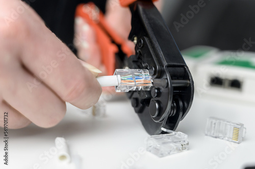 Photography ethernet crimper - cable twisting tool