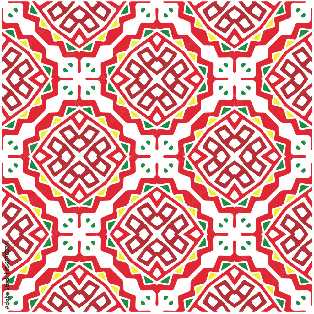 Vector geometric ornament in ethnic style. Seamless pattern with abstract shapes, repeat tiles. Repeating pattern for decor, textile and fabric. Vector geometric ornament in ethnic style. Seamless pattern with abstract shapes, repeat tiles. Repeating pattern for decor, textile and fabric.