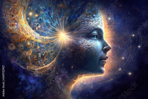 Meditation is Energy - Connection with Universe. generative ai