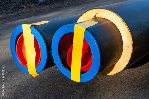 Rohrleitung im Straßenbau zur städtischen Wasserversorung