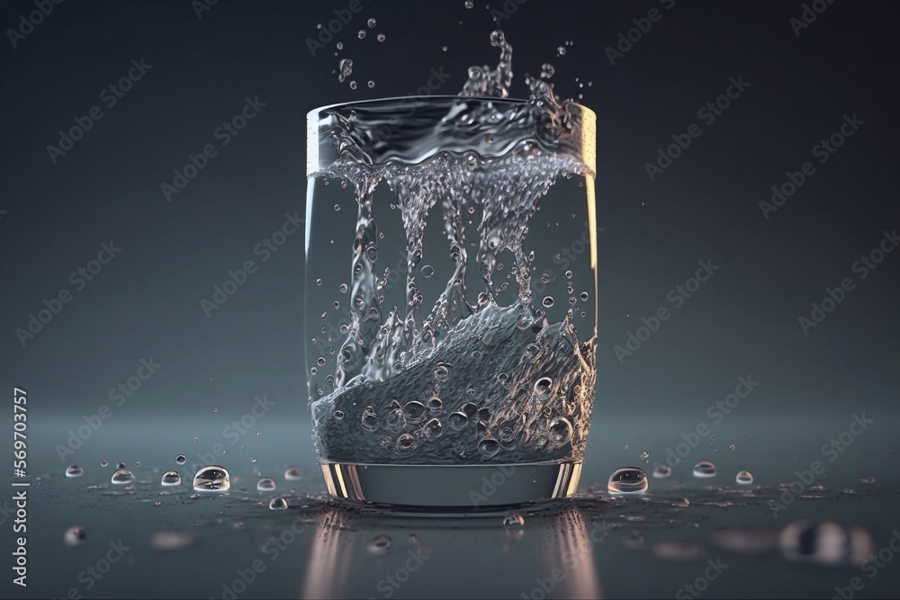 Recovering from a hangover and nursing a headache with aspirin concept with effervescent drink