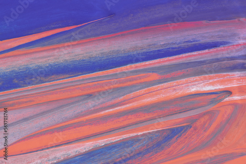 Abstract Coral Blue Pastel Fluid Texture lines Background