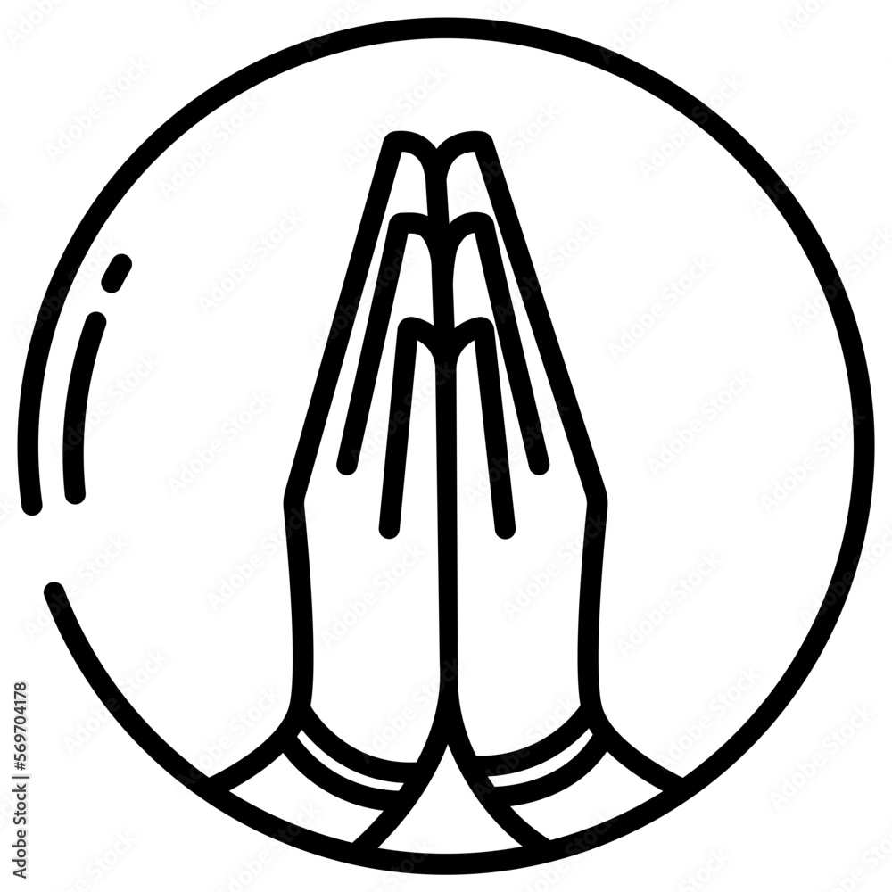 Outline Namaste Icon Stock Vector Adobe Stock outline-namaste-icon-stock-vector-adobe-stock