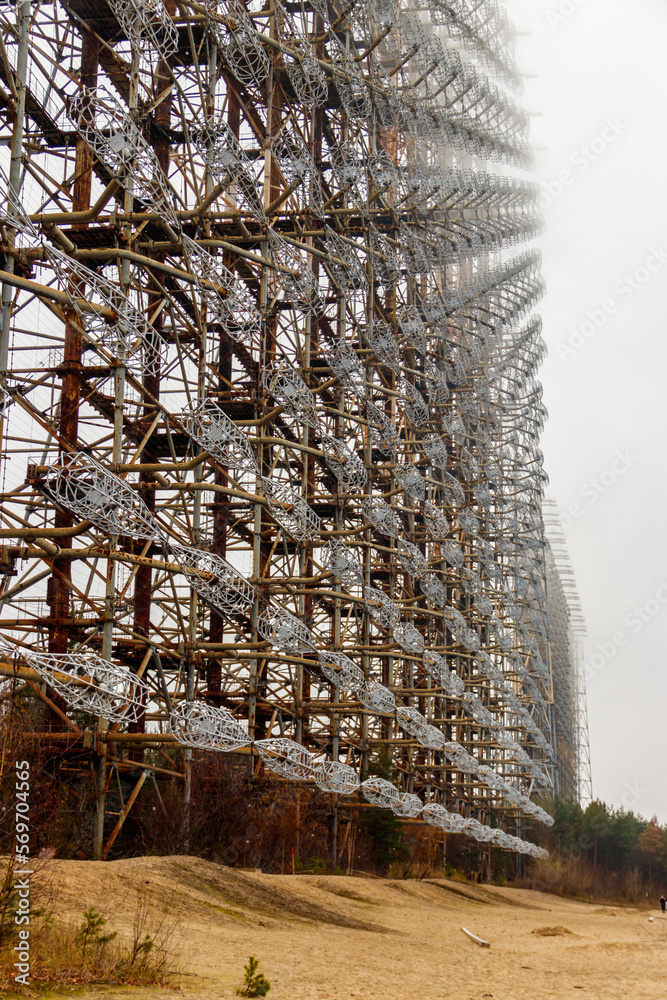 Duga, a Soviet over-the-horizon (OTH) radar system as part of the Soviet anti-ballistic missile early-warning network, in Chernobyl Exclusion Zone in Ukraine Duga, a Soviet over-the-horizon (OTH) radar system as part of the Soviet anti-ballistic missile early-warning network, in Chernobyl Exclusion Zone in Ukraine