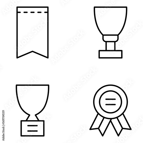 Achievement Vector Line Icons