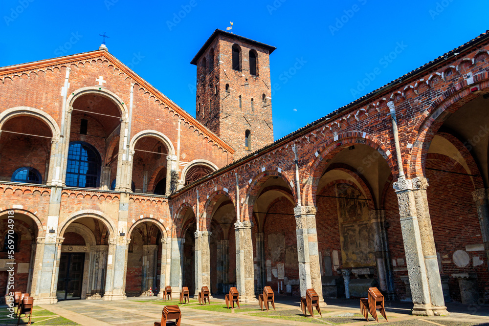 Basilica of Sant'Ambrogio in Milan, Italy