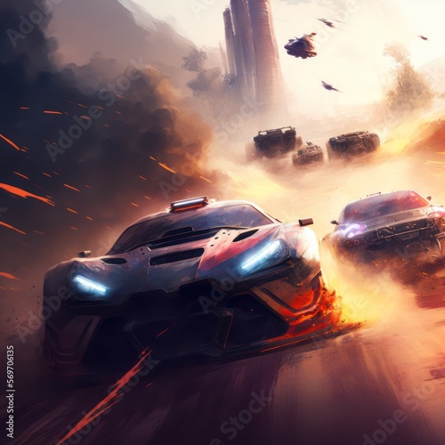 Racing Car Game Art © Damian Sobczyk