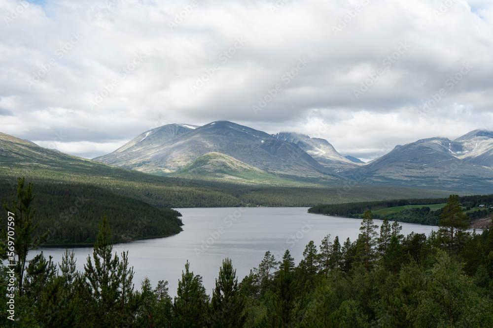 The view from the Sohlbergplassen platform in Rondane National Park in Norway is unique